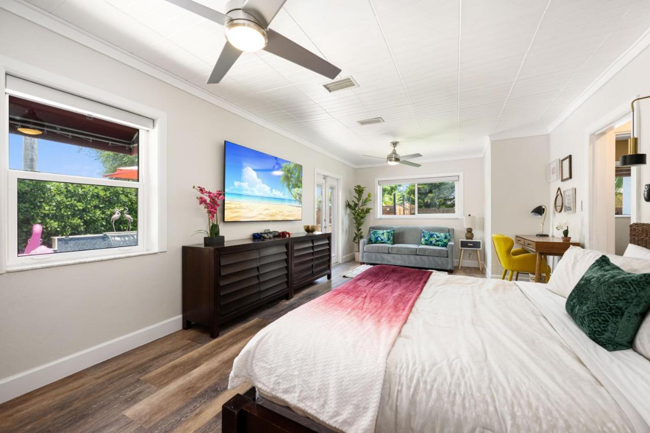 Palms Retreat! Giant Heated Pool-Hottub-Firepit-5Min2Beach-Pets-Ev Chgr Fort Lauderdale Esterno foto