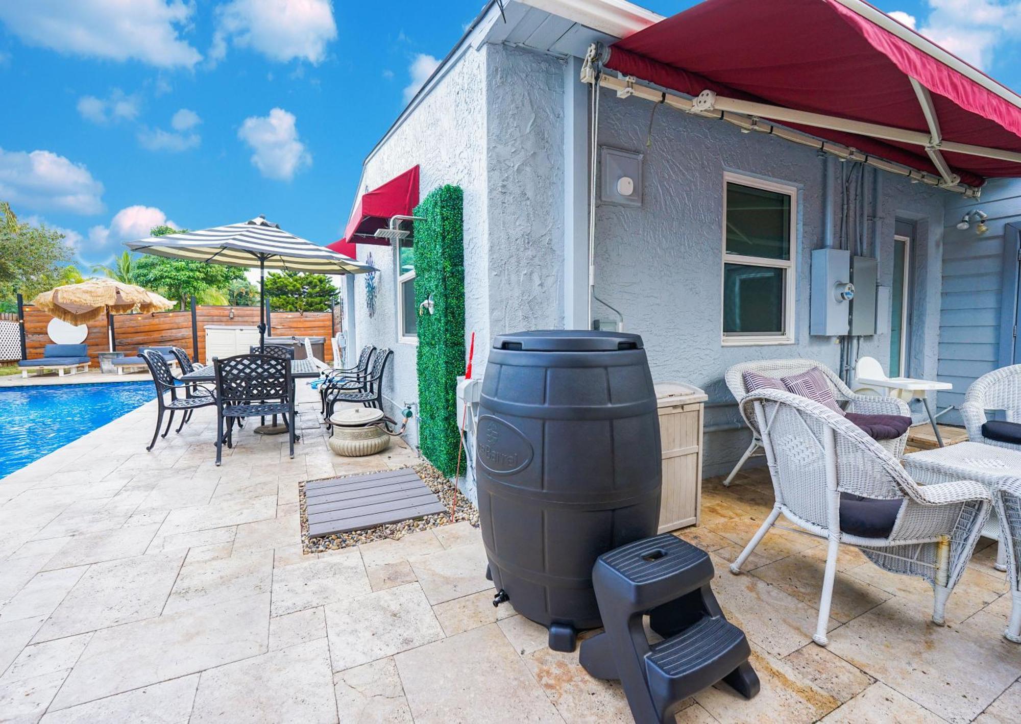 Palms Retreat! Giant Heated Pool-Hottub-Firepit-5Min2Beach-Pets-Ev Chgr Fort Lauderdale Esterno foto